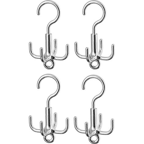 Gürtelhalter, Krawattenablage, 4er-Pack Kleiderschrank-Organizer, Aufbewahrungshaken für Gürtel