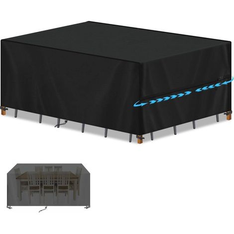 Gartenmöbel Abdeckhaube 190x90x80cm, UV-beständig, wasserdicht, 420D Oxford (1/5)