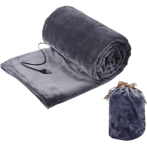 5-V-Winterheizdecke mit USB-Aufladung, Heizschal für Zuhause, Auto, Büro und Outdoor, 140 x 80 cm (Grau) (1/4)