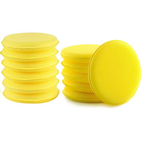 Les tampons de nettoyage à éponge à éponge à éponge molle en micro-carré en voiture 8 pièces (jaune) (1/5)