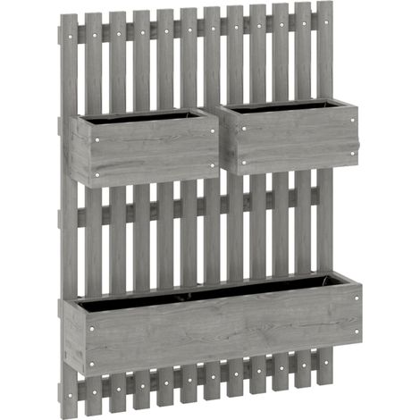 Set de jardinières murales en bois massif, 60 x 16 x 80 cm, 3 pièces démontables (1/5)