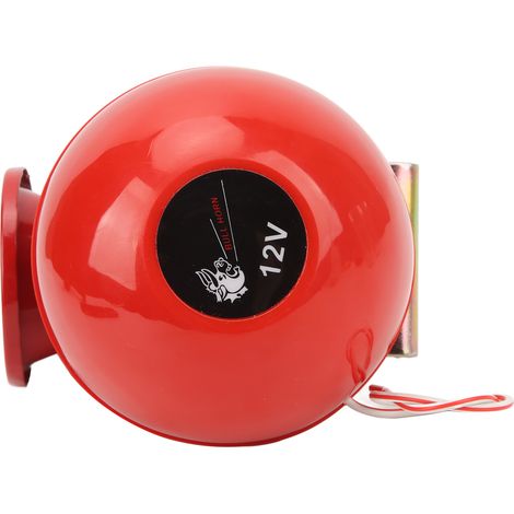 Klaxon électrique rétro rouge 12 V 115 dB, universel pour voiture, quad, camping-car, bateau et camion. (1/5)