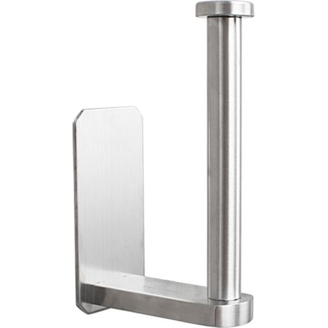 1 x porte-papier hygiénique autocollant Porte-papier mural sans perçage Porte-papier hygiénique Porte-papier hygiénique en acier inoxydable Porte-papier hygiénique, argenté (1/4)