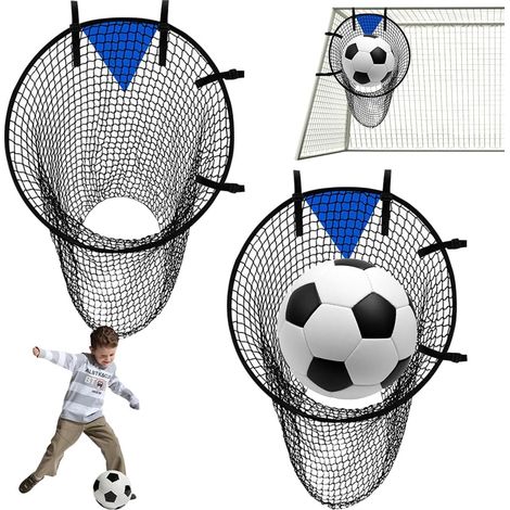 2 Pièces Cible Football, 58 x 65 cm Filet De Cible De Football avec Sangles Réglables, Cage de Foot, Filets avec Sangles Réglables pour des tirs précis et précis (1/5)