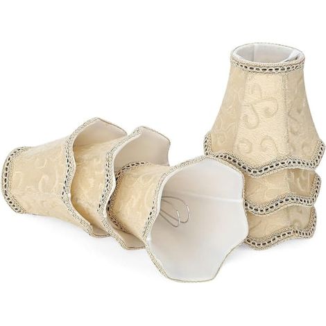 Lot de 6 abat-jour à pince pour petit lustre vertical (Jaune, lot de 6) (1/5)
