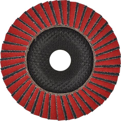 Tivoly • Disque Lamelles Céramique & Zirconium • Ø115mm • Grain Corindon : 50 • Excellente Finition • Pour Décapage Intensif sur Métaux (1/2)