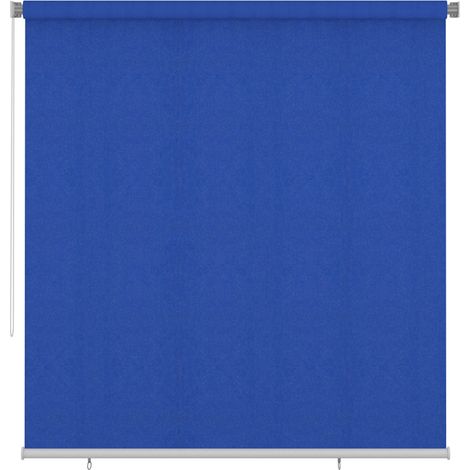 vidaXL Store roulant d'extérieur 225 (l) x 230 (H) cm bleu HDPE (1/5)