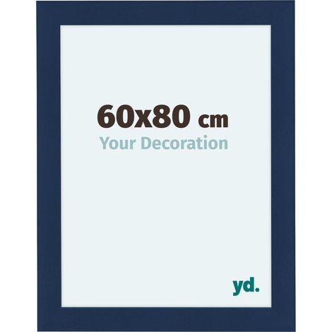 yd. - Cadre photo 60x80 - Bleu Fonce Patine - MDF - Como (1/5)