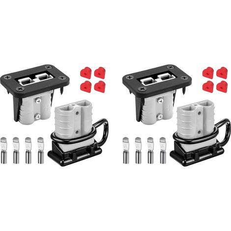 Paquet de 4 Batteries de Calibre 6-10 12 V à 36 V, Connexion/Déconnexion avec Support de, Kit de Connecteurs de Prise de Faisceau de Câbles 50 A (1/5)