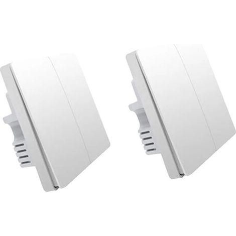 Interrupteur mural intelligent, compatibilité ZigBee, télécommande sans fil, 2X Pas Neutre 2Clé (1/2)
