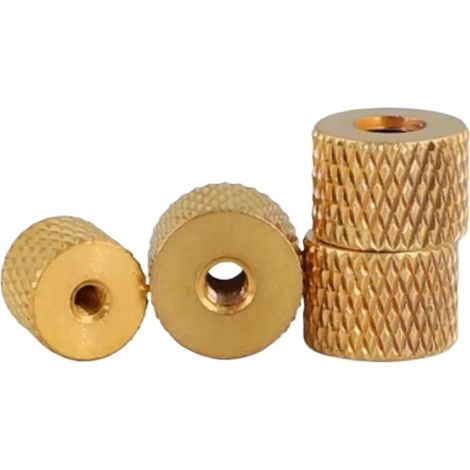 Lot de 10 à 50 écrous moletés en laiton M2, M2.5, M3 et M4. (1/2)