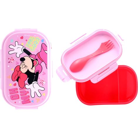 Scatola per il pranzo per bambini con posate e cibo di Minnie Mouse (1/5)