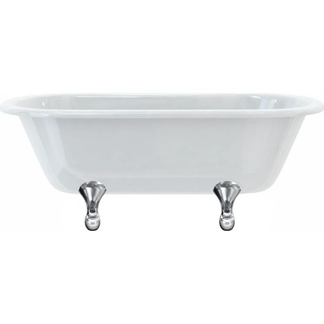 Baignoire îlot WINDSOR Burlington 1500 x 750 x 630 mm avec 4 pieds standards chromés - Aquatop (1/3)