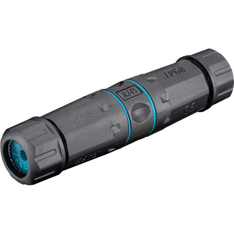 Goobay 44414 Connettore per esterno (IP68) Cavo di rete LAN, CAT 6A STP schermato - impermeabile e antipolvere, morsettiera per montaggio LSA (senza utensili), larghezza di banda 500 MHz (1/5)