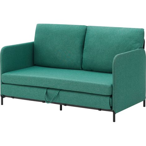 Divano/poltrona trasformabile a 2 posti 78 x 125 x 67 cm verde 030009130