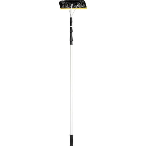 COSTWAY Rastrello da Neve in Alluminio, Tetto Neve Pala con Regolabile telescopico Maniglia 200 - 630 cm, con Lama Maggiorata da 39 cm, Manico Antiscivolo in TPR (1/5)