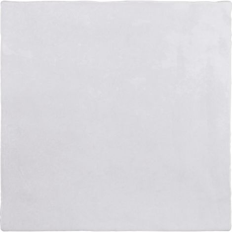 Carrelage mural faïence effet zellige LA RIVIERA 13,2x13,2 cm Gris nuage - - boîte de 1 m2