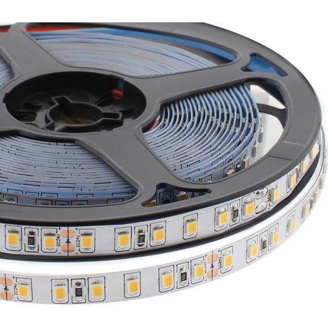 Tira LED Monocolor SMD2835, DC24V, 5m (120Led/m), 80W, IP20, Blanco neutro (1/4)