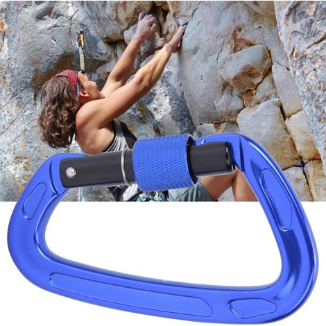 Mousqueton Master Lock en aluminium aéronautique 7075, boucle de sécurité, équipement de sécurité pour l'escalade en extérieur (bleu)