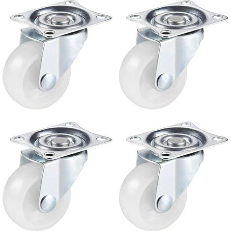SABIR Lenkrollen für schwere Möbel, 4 Stück, 50 mm Möbelrollen, robuste Mini-Lenkrollen (1/5)