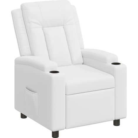 Recliner Chair White 75 x 95 x 100 cm Fabric vidaXL (1/5)