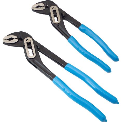 Bituxx® Set Wasserpumpenzange Rohrzange Klempner Zange Kombizange 175mm / 250mm