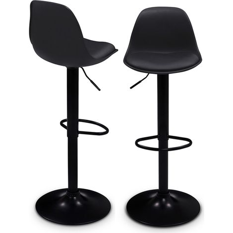 Set di 2 sgabelli da bar KARL design con piede nero