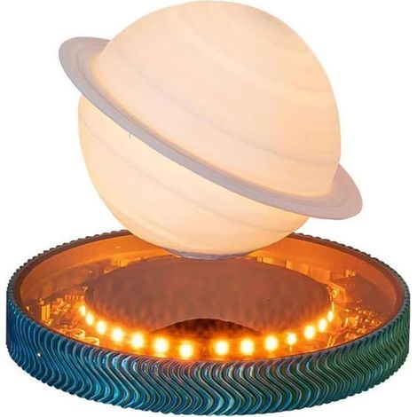 Lampe Saturne Lévitation Magnétique Impression 3D Lumière Lune avec Base Lumineuse Flottante & Tournante Rotation 360° Lumière Saturne 3 Modes de Couleurs Contrôle Tactile Veilleuse pour Bureau Chambr (1/5)
