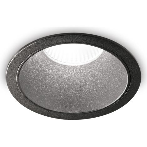 Ideal Lux GAME Downlight Encastré Rond Noir 4000K