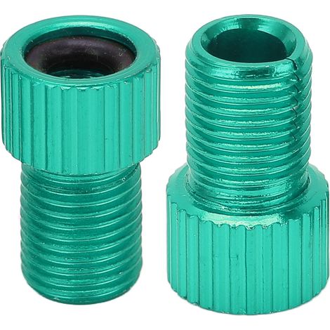 2-teiliger Presta-auf-Schrader-Fahrradventiladapter, verschleißfeste Mountainbike-Pumpe, grün (1/5)
