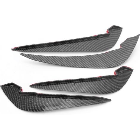 Ailerons et lames d'air pour pare-chocs inférieur de voiture, pièces de mise à niveau pour les modèles Audi A4 B9 2020-2021, motif fibre de carbone. (1/5)
