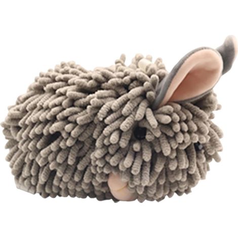 Serviettes en Chenille Animaux Super Absorbantes Séchage Rapide Douces Essuie-mains Lapin Cartoon Boule Moelleuse pour Cuisine, Salle de bain, Toilettes, Chambre, Évier, Meuble-lavabo, Dortoir (1/5)