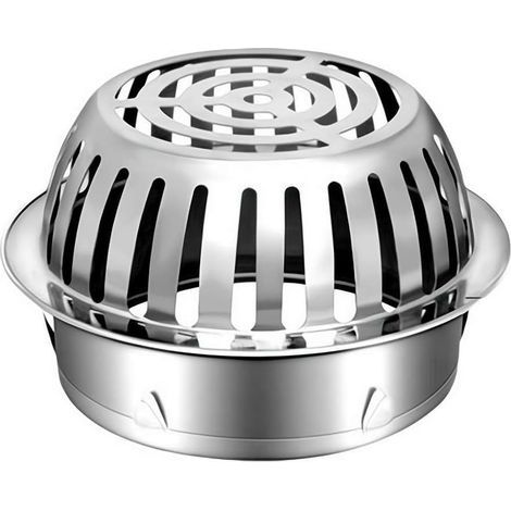 Griglia di drenaggio rotonda per atrio esterno, copertura a cupola di drenaggio del tetto in acciaio inox, filtro anti-intasamento (150 mm) (1/5)