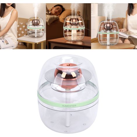 Tragbarer 3-Liter-Luftbefeuchter mit zwei Düsen und sanftem Licht, USB-Anschluss, leiser Betrieb, klares Design (1/5)