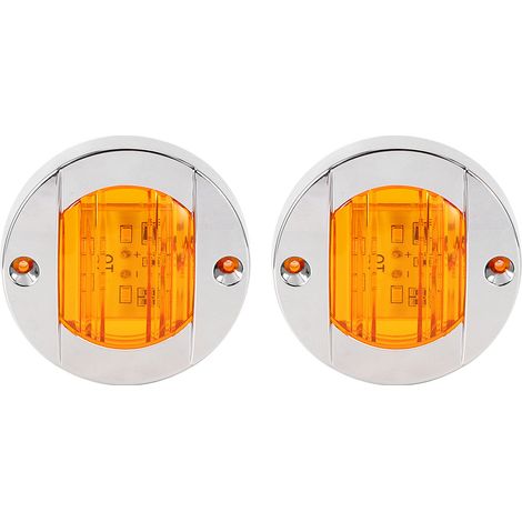 Deux feux de poupe à 6 LED, indice de protection IP67, adaptés à la navigation maritime, aux camions, etc., et des feux arrière latéraux ronds. (1/5)