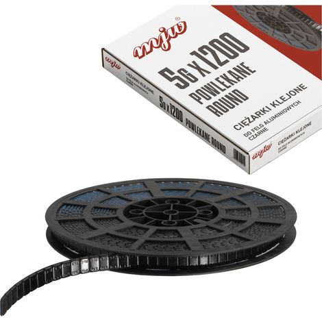 Klebegewichte, Rolle, Spule, 5 g, 1200 Stück, schwarz, für Aluminiumfelgen