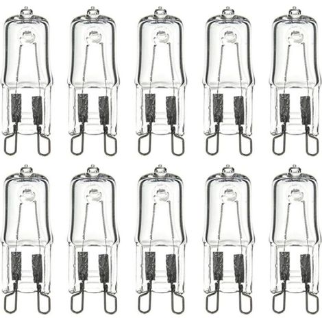10 Pezzi Lampadina alogena G9 ecologica, lampadina LED a capsula con incastonatura, perla di cristallo, 40W (1/3)