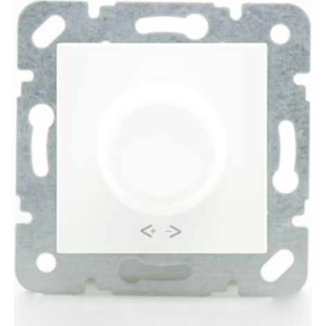 Variateur de lumière 600W blanc – Mécanisme et bouton inclus – Installation rapide sans tournevis – Pour ampoules incandescentes et halogènes – (1/5)