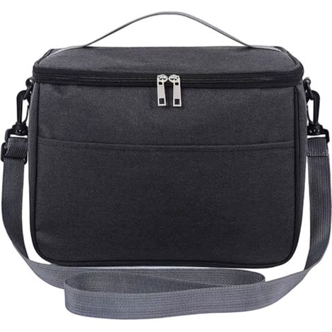 Sac À Lunch Isotherme - 24 x 14 x 17 cm - Noir - Pour Boîtes À Lunch Et Collations - 1 Pièce