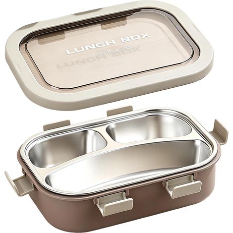 Lunch Box Container - 850ml Leakproof Stainless Steel Snack Storage (1/5)