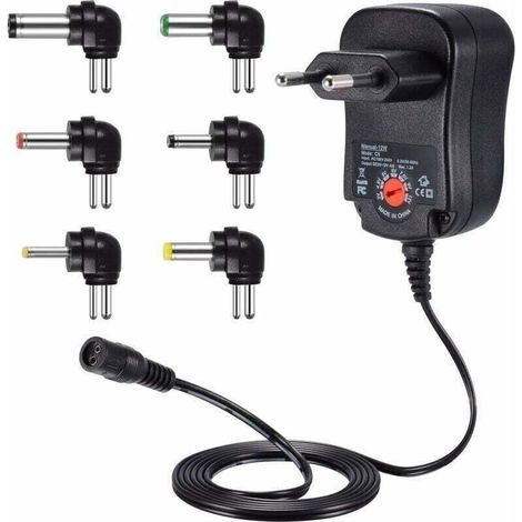 12W Adaptateur Alimentation Universelle 3V 4,5V 5V 6V 7,5V 9V et 12V, Chargeur Secteur Transformateur DC 220V pour VTech Kidimagic Starlight Kidi LightShow Party Sorio 1 2 3S 3 MobiGo Genius (1/4)