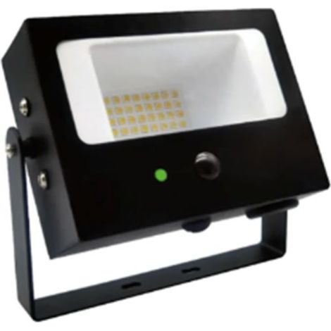 Xanlite - Projecteur mural LED solaire (orientation panneau auto.), noir, détecteur de mouvement, 1500 lumens, IP65, blanc froid - PRS1500D