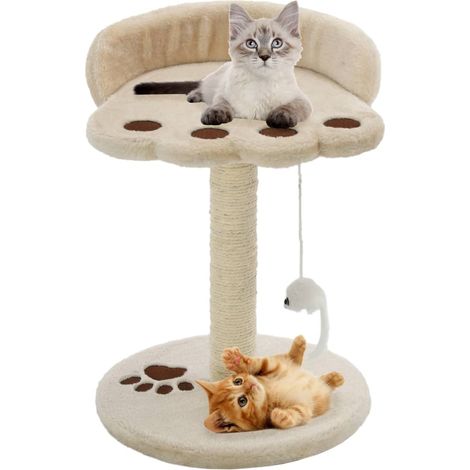 Katzen-Kratzbaum Sisal 40 cm Beige und Braun