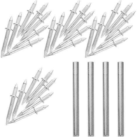 Clous en fer Healeved 200 sans soudure à double tête avec 4 manchons de fixation pour plinthes - (1/5)