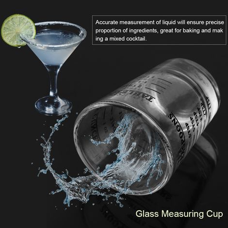 Verre Doseur 30ml 1oz avec Échelles Oz/Ml/Cuillère à Café et à Soupe, Outil de Cuisine Précis, Tasse à Mesurer Compacte (1/5)