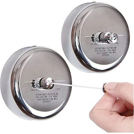 corde Linge Rtractable 2 Pices En Acier Inoxydable 304 Corde Linge De Douche En Corde Rglable Robuste Et Durable Pour Une Utilisation En Extrieu (1/5)