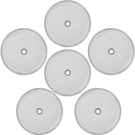 Set mit 6 Ersatz-Siebfiltern für French-Press-Kaffeemaschinen, 10 cm wiederverwendbarer Universal-Edelstahlfilter, Siebfilter für Teekannen und Kaffeemaschinen. (1/5)