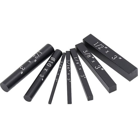 Lot de 7 Blocs de Calage Aluminium Anodisé Noir Outil de Mesure de Précision pour Bois (1/5)