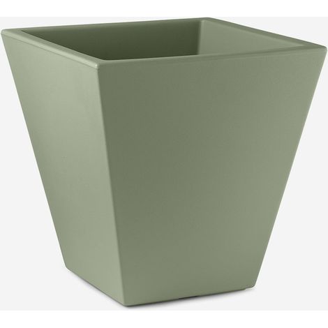 Vaso design in polietilene per interno ed esterno Loto 45cm - Verde (1/3)