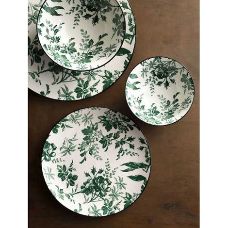 Plato Llano de Porcelana Margaret Juego 6 Unidades